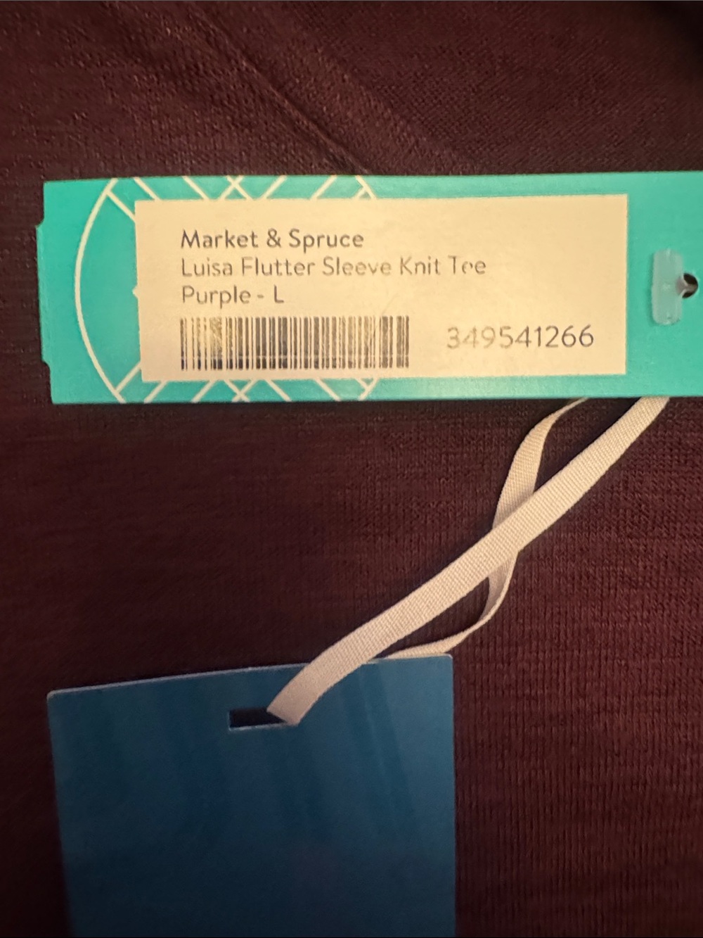 Market & Spruce Plum Short Sleeve Crew Tee - Picture 6 of 6